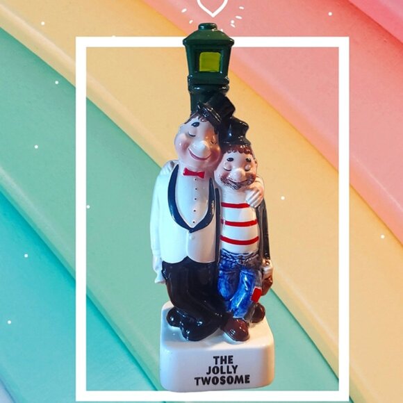 1960's "The Jolly Twosome" Japan Liquor Decanter - Picture 6 of 6